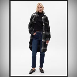 Gap Long Wool Oversized Shirt Jacket